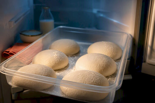 Pizza dough container fitting inside fridge