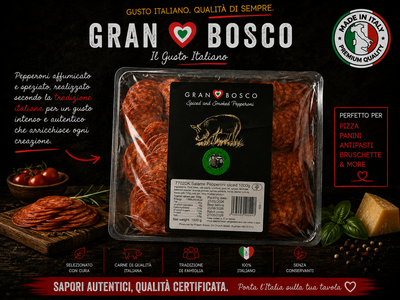 Gran Bosco smoked sliced pepperoni (1kg) - Dough Dorks