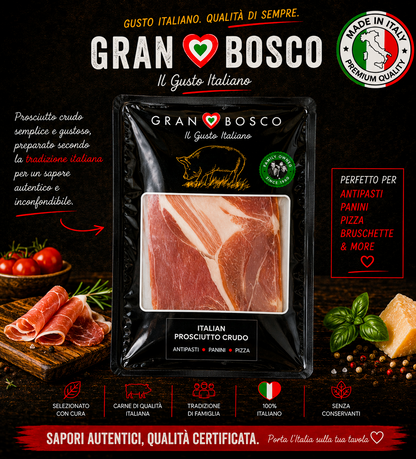 Italian Prosciutto Crudo – Authentic Dry-Cured Ham 80g