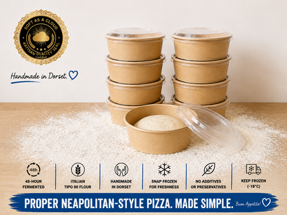 Authentic Neapolitan Pizza Dough Balls - Ready Made Box of 8