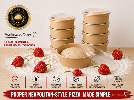 Carolina Reaper Chilli Dough - Ready Made Neapolitan Pizza Dough Balls - Dough Dorks