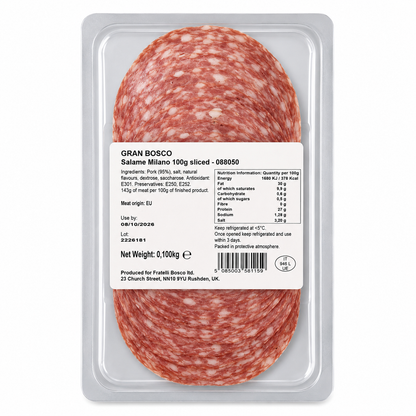 Italian Salami Milano – Authentic Italian Sliced Salami 100g