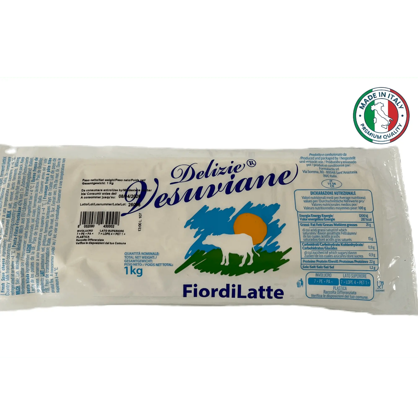Fior di Latte Delizie Vesuviane Fior di Latte – 1kg - Dough Dorks