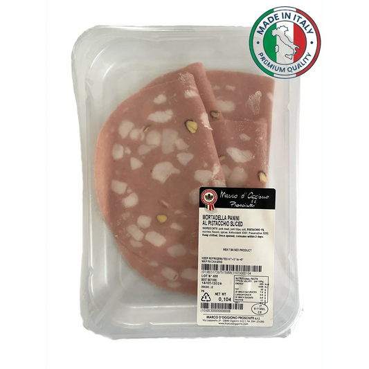 Marco d’Oggiono Prosciutti Mortadella Panini al Pistacchio 100g - Dough Dorks