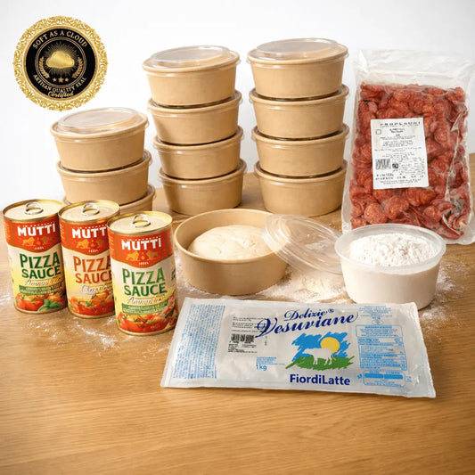The Mega Bundle 12 Neapolitan Pizza Dough Balls, Sauce, Mozzerella & Pepperoni - Dough Dorks