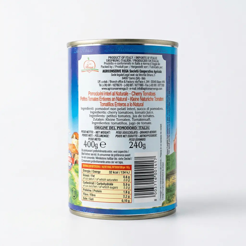Zia Rosa Pomodorini Interi al Naturale (Whole Cherry Tomatoes in Tomato Juice) - Dough Dorks - product image 2